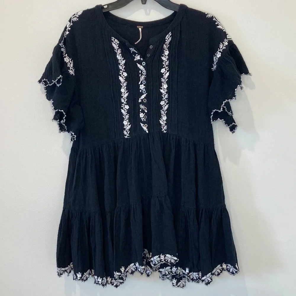 Free People Santiago Embroidered Dress